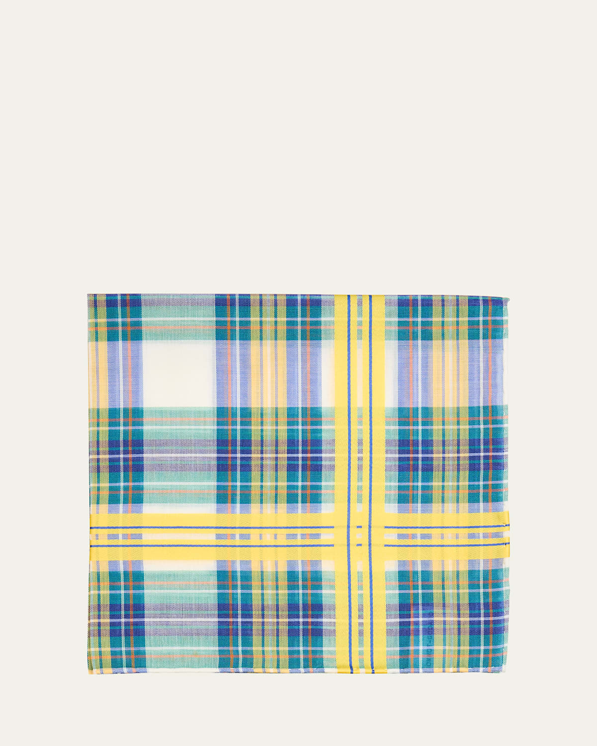 Simonnot Godard Men's Plaid Cotton Scarf