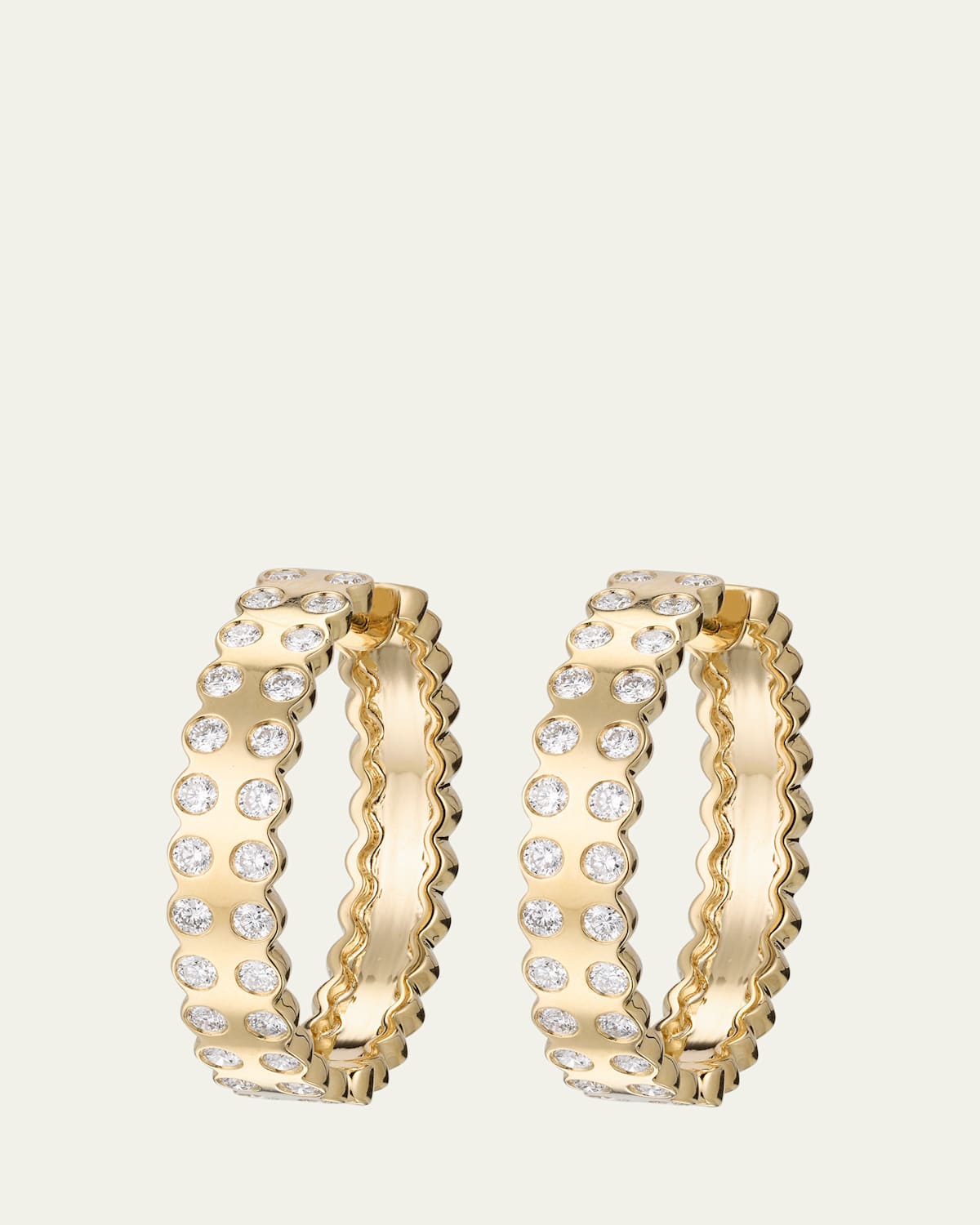 LEGGO Diamond Hoop Earrings
