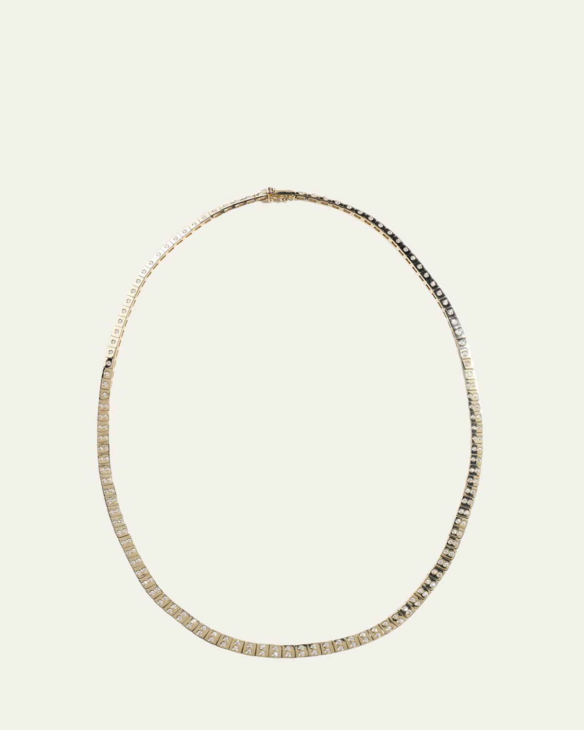 LEGGO 14K Gold Double Diamond Tennis Necklace