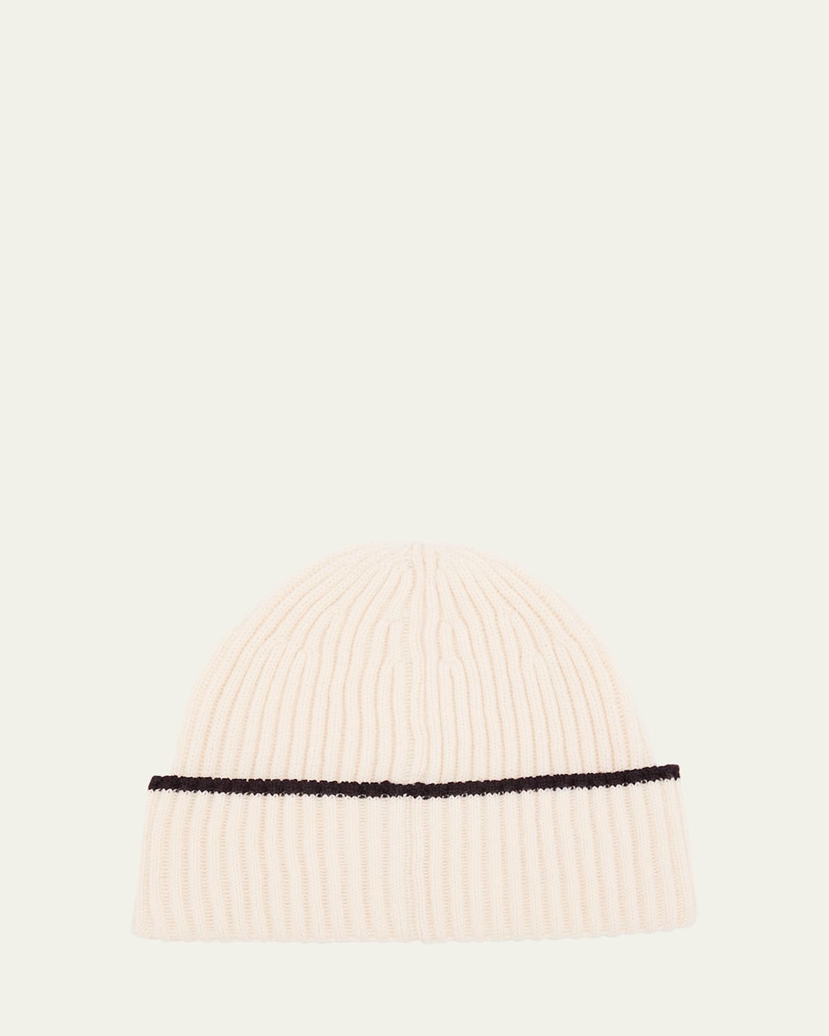 Brunello Cucinelli Men's Tipped Cashmere Rib Beanie Hat
