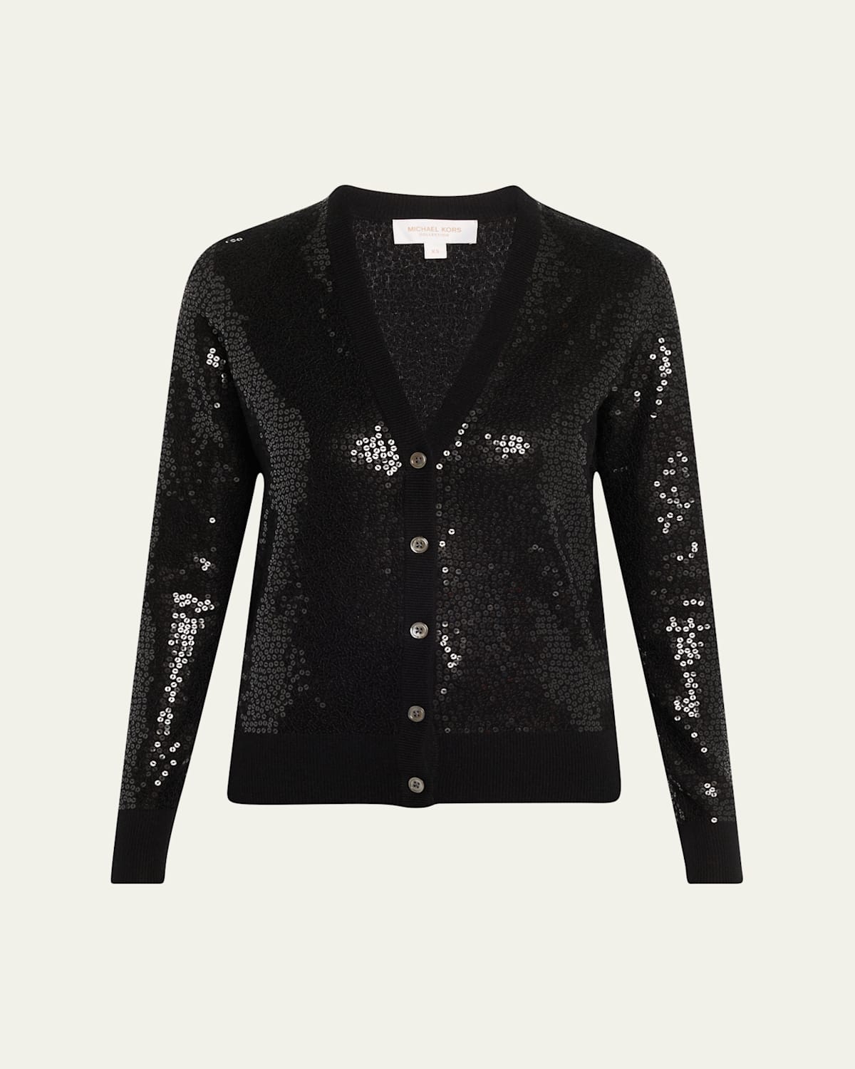 Sequined Cashmere V-Neck Cardigan