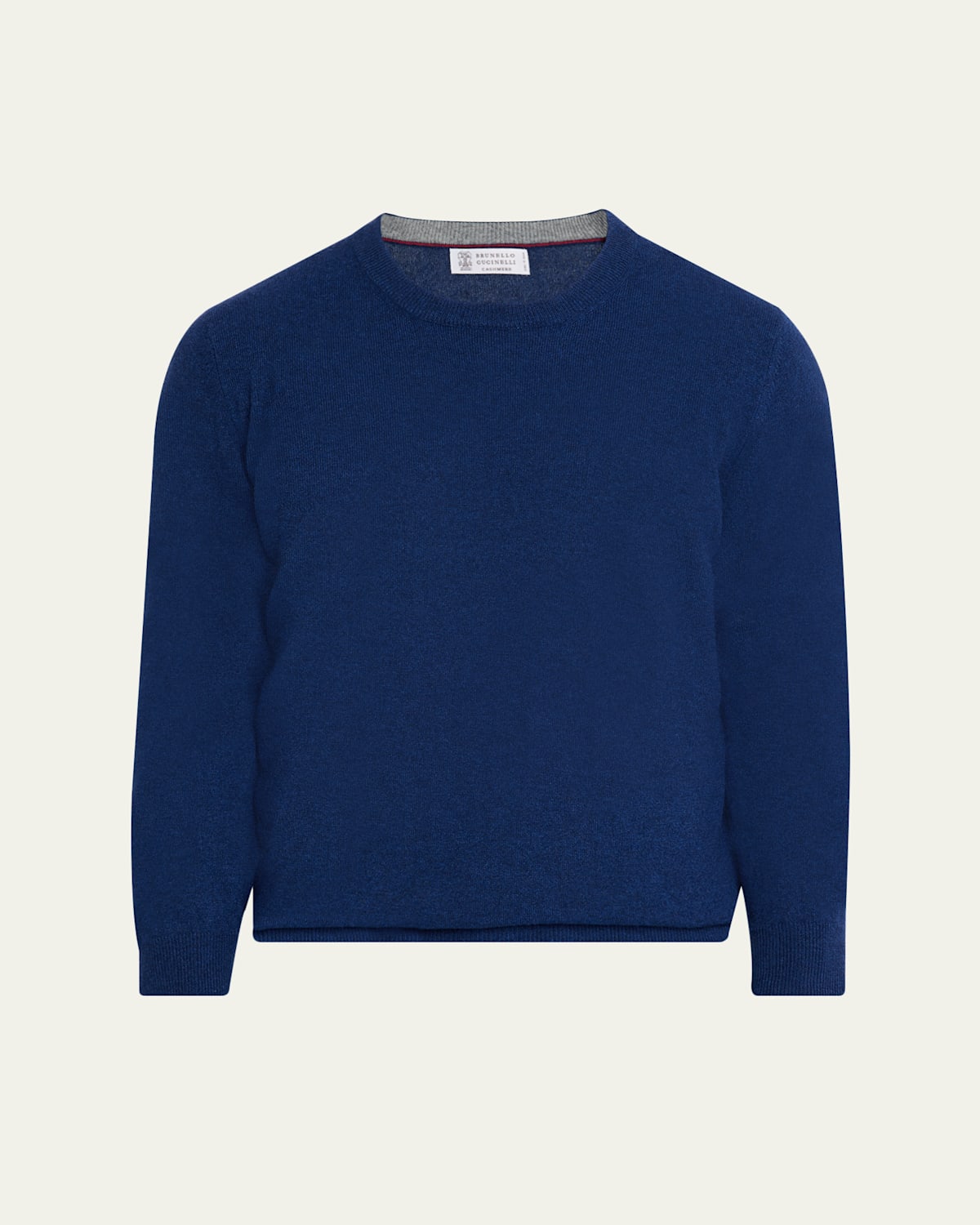 Brunello Cucinelli Men's Cashmere Crewneck Sweater In Blue