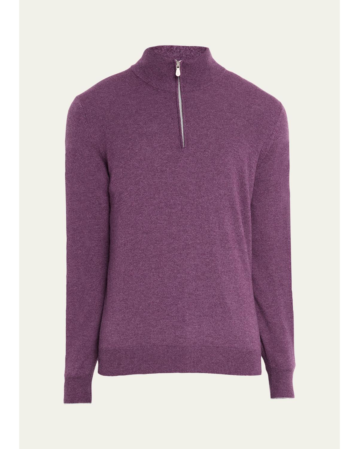 Men'S Cashmere Quarter-Zip Sweater