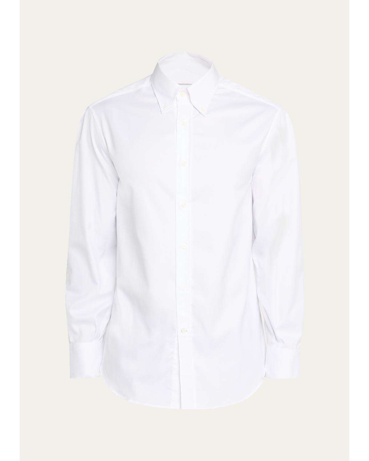 Men'S Piece Dyed Cotton Twill Shirt