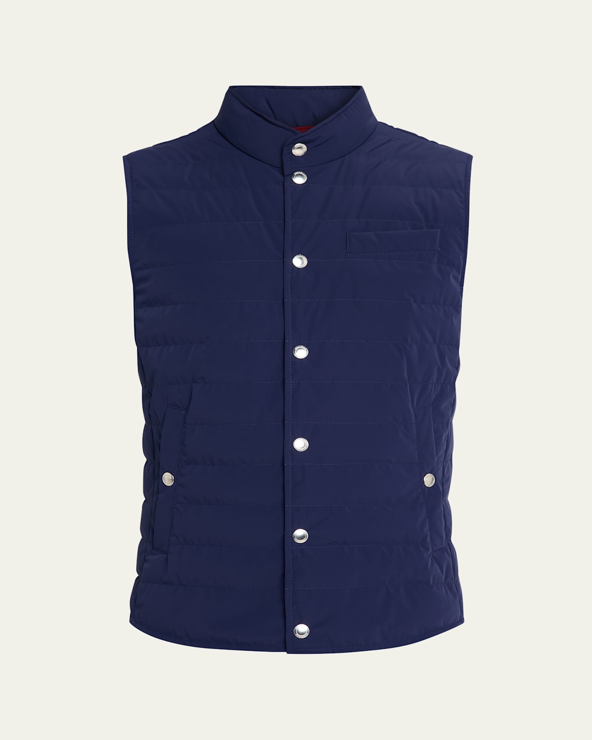 Men's Quilted Nylon Snap-Front Vest
