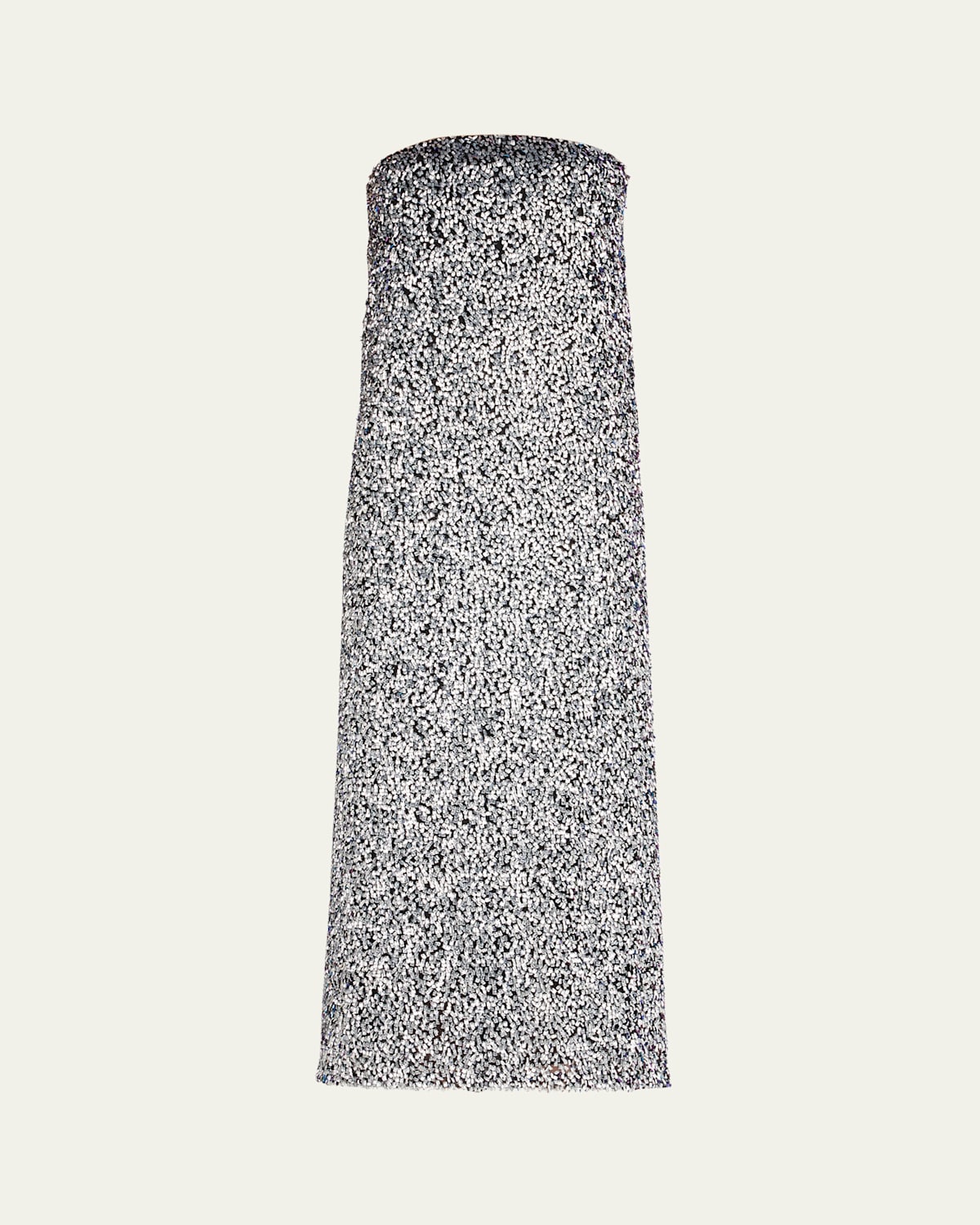 Strapless Sequined Column Gown