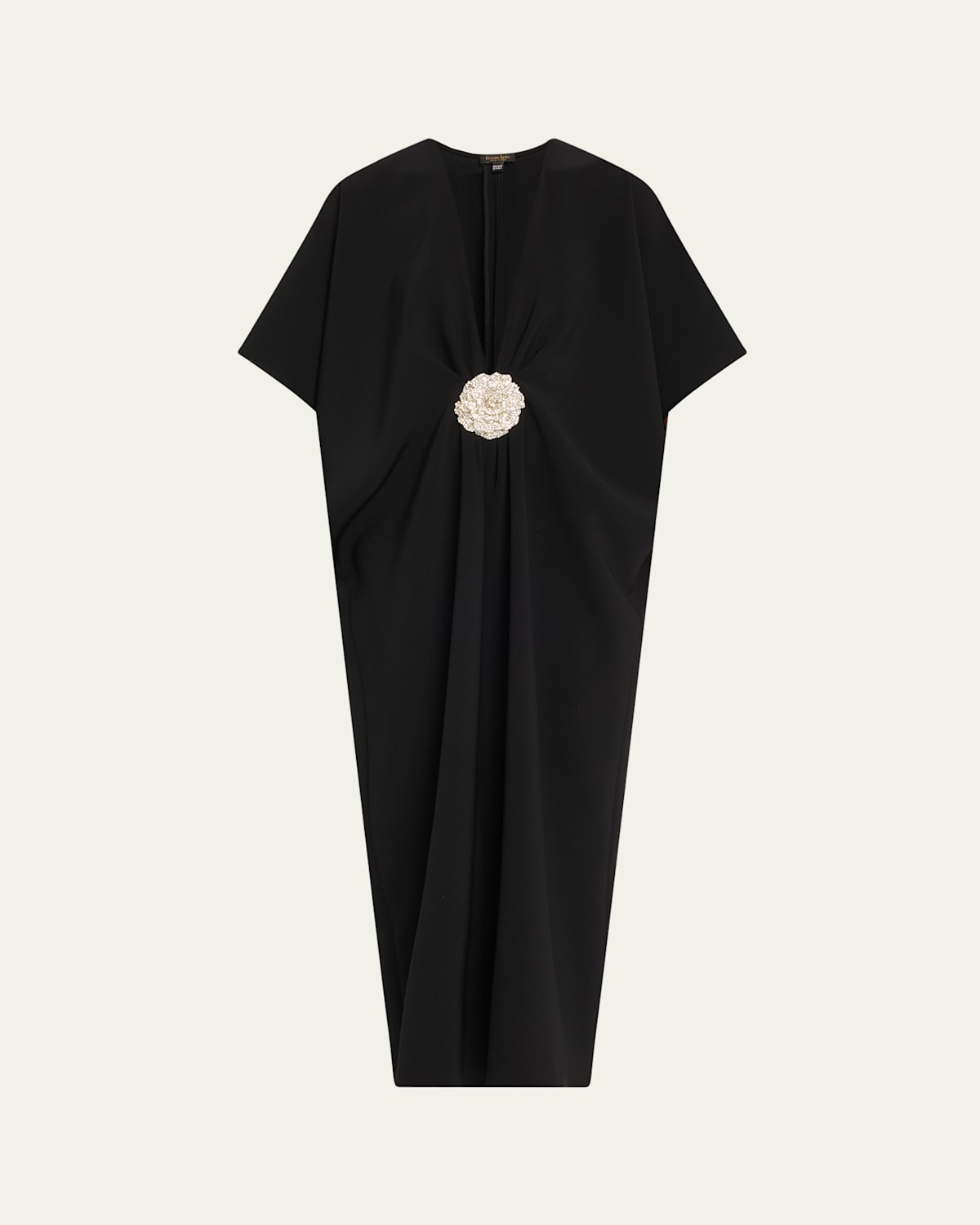 Reem Acra V-neck Crepe Midi Caftan