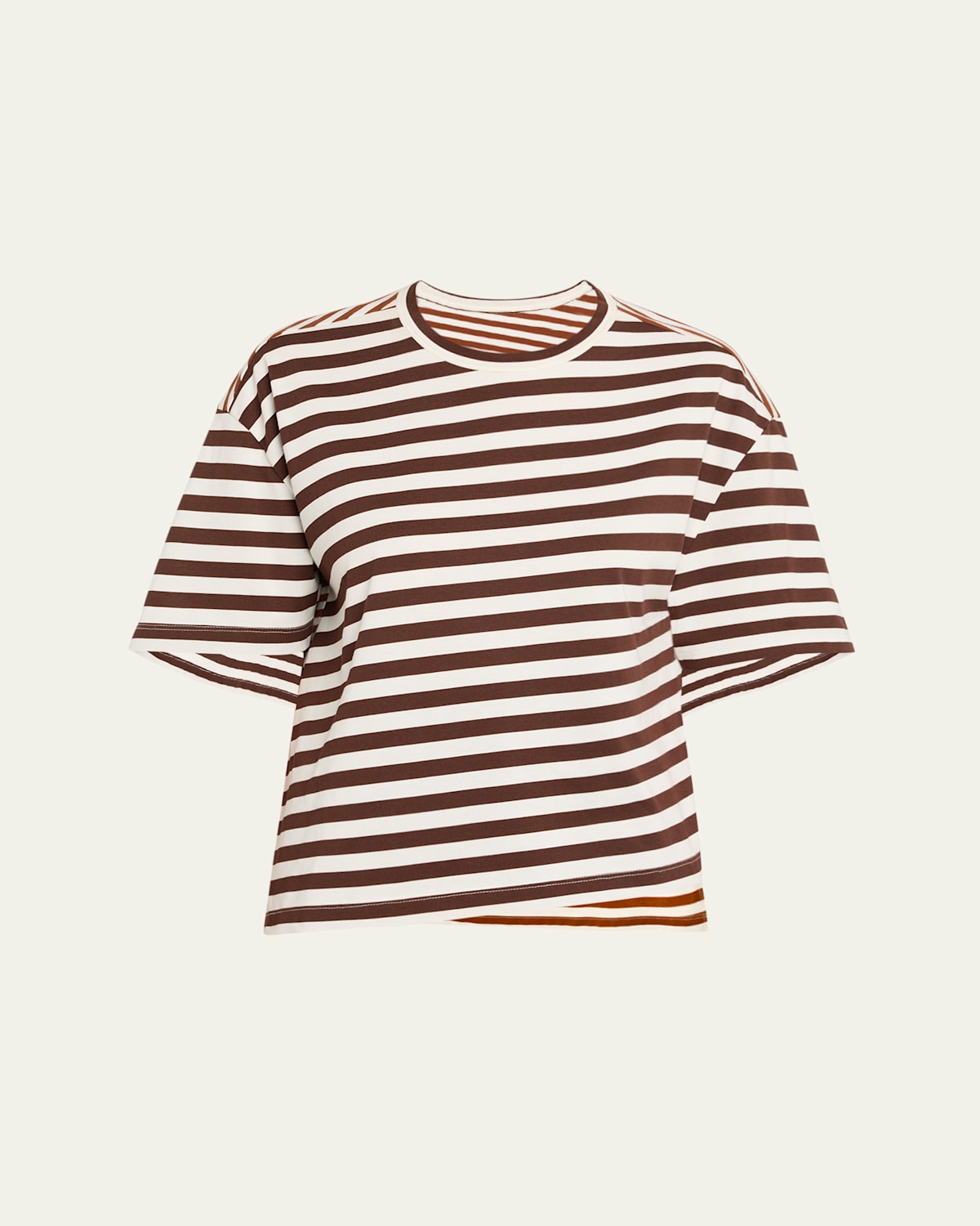 Striped Short-Sleeve Twisted T-Shirt