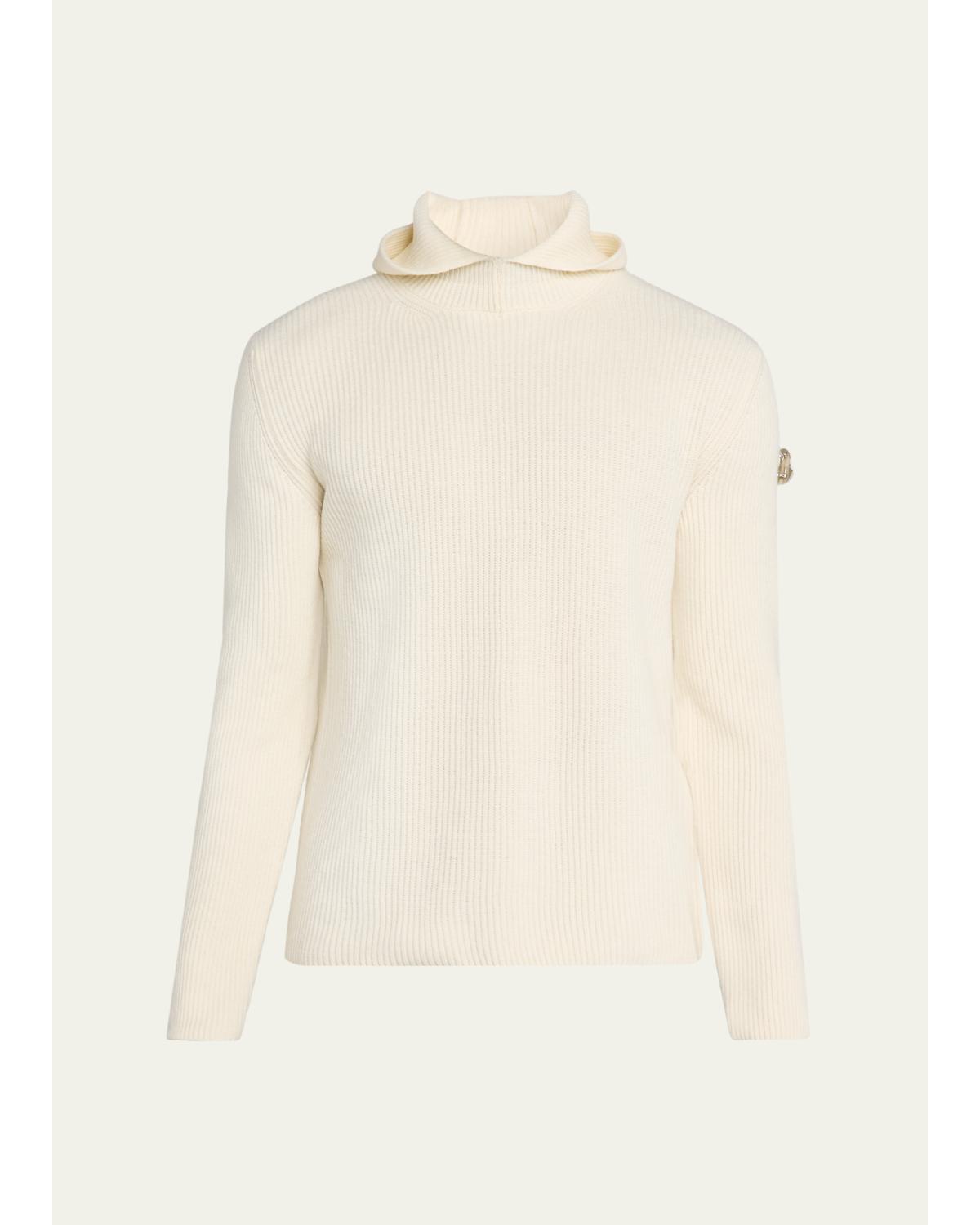 X Jil Sander Men'S Wool Rib Hoodie