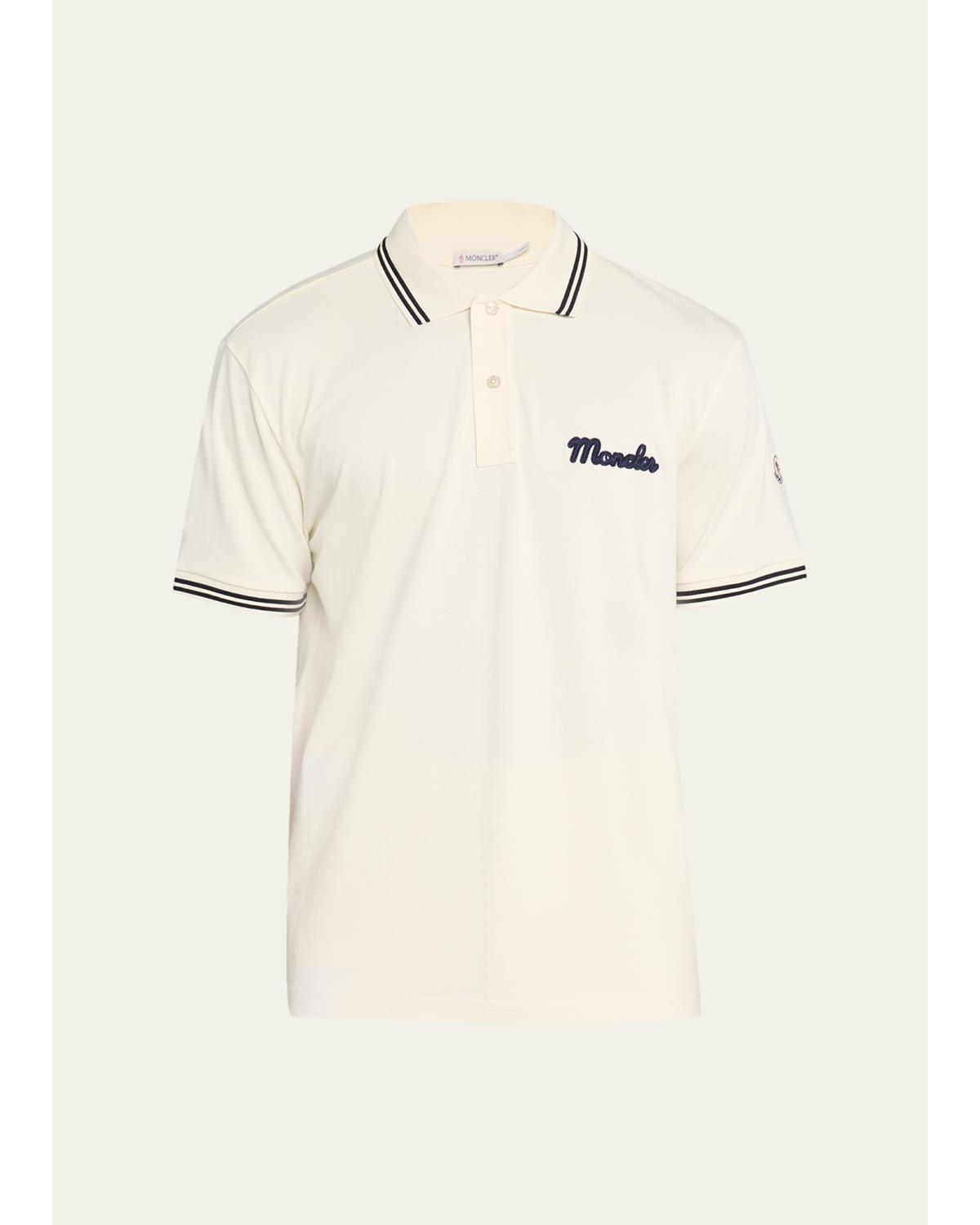 Men'S Logo Script Short Sleeve Polo