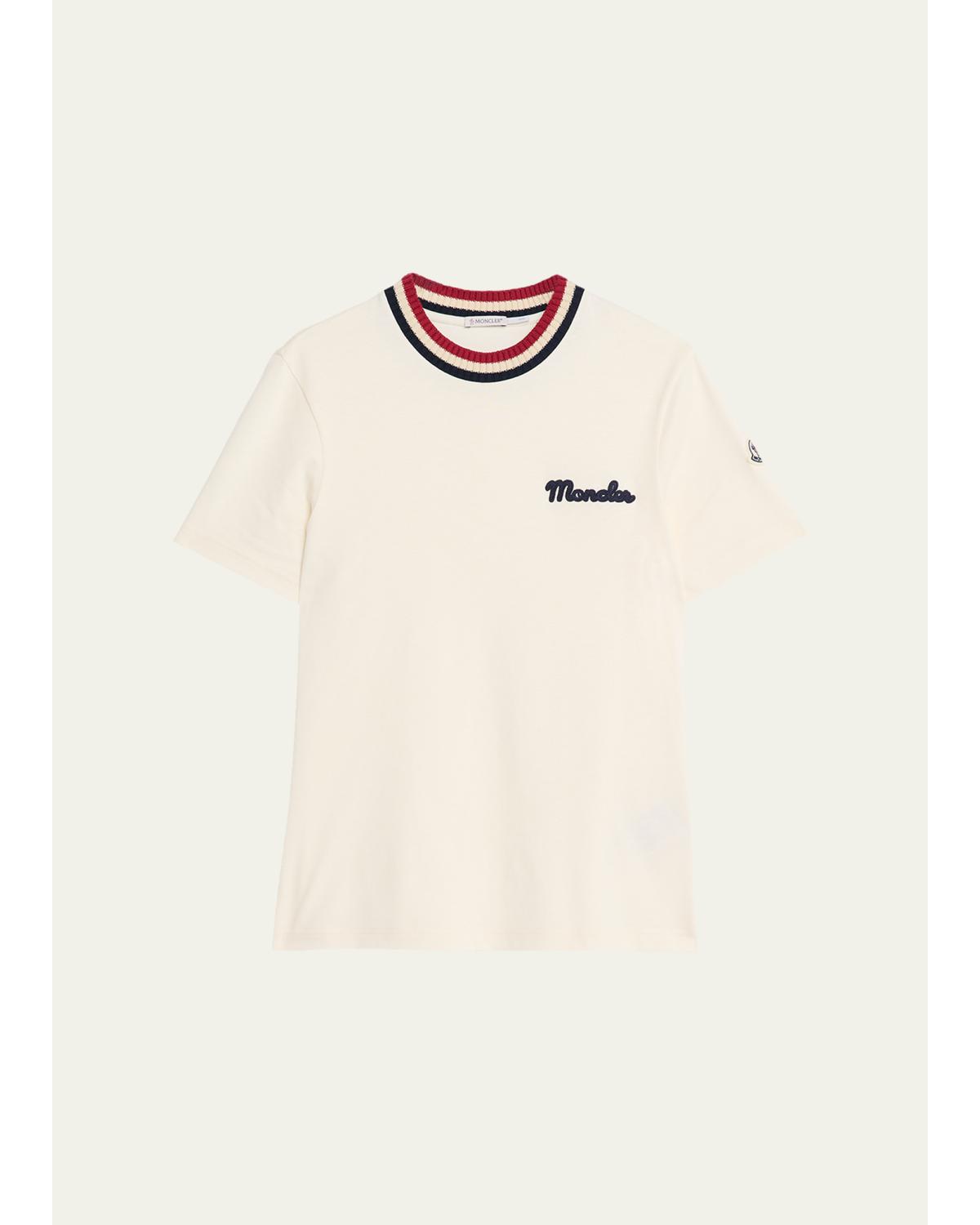 Men'S Jersey Stripe-Ribbed Crewneck T-Shirt