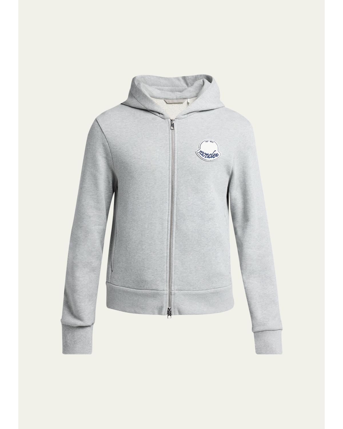 Men'S Chenille-Logo Full-Zip Hoodie