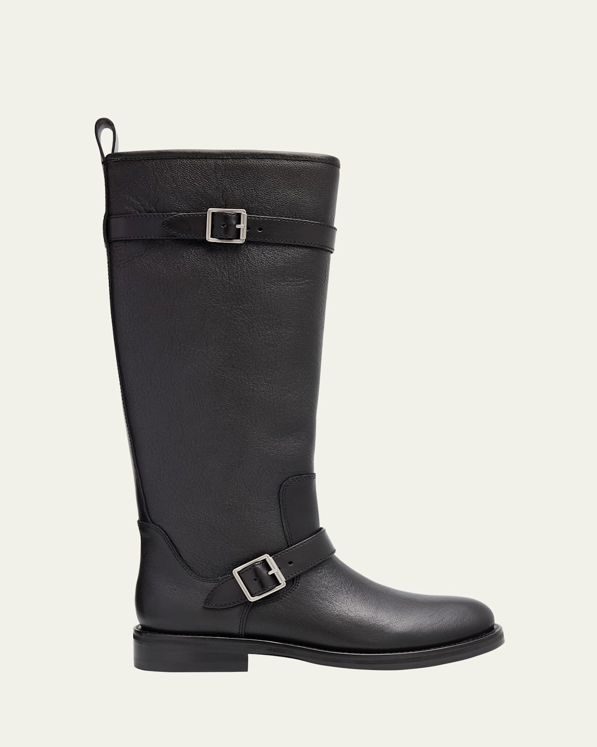 Simkhai Women's Noah Leather Over The Knee Boot In Distressed Chocolate In Black
