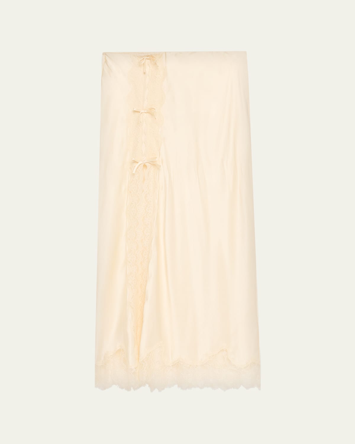 Loveshackfancy Calder Silk-blend Maxi Slip Skirt In White