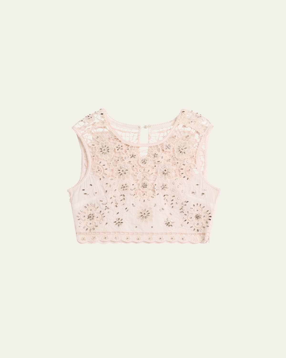 Emeryn Embellished Floral Crop Top