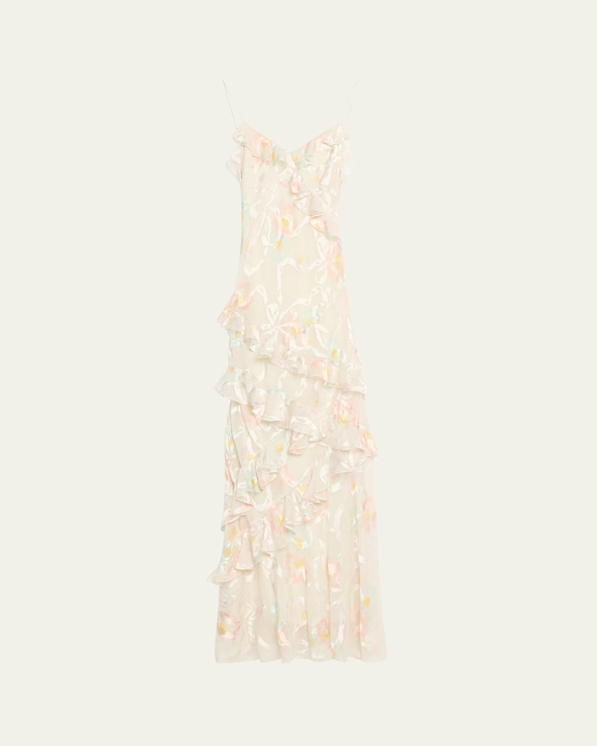 Rialto Asymmetric Ruffle Maxi Dress