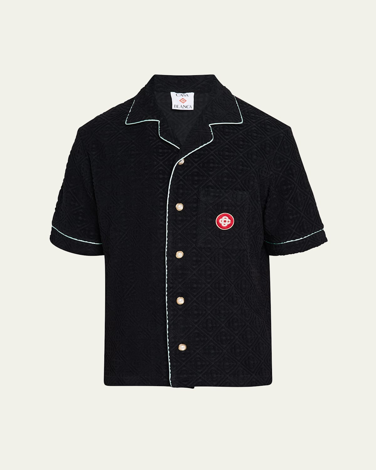 Men's Terry Monogram Short-Sleeve Shirt