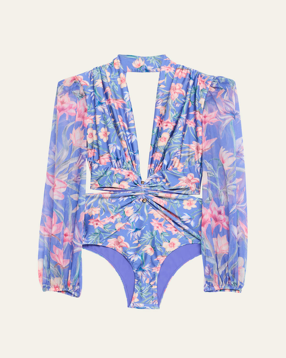 Amaryllis Long-Sleeve One-Piece Swimsuit
