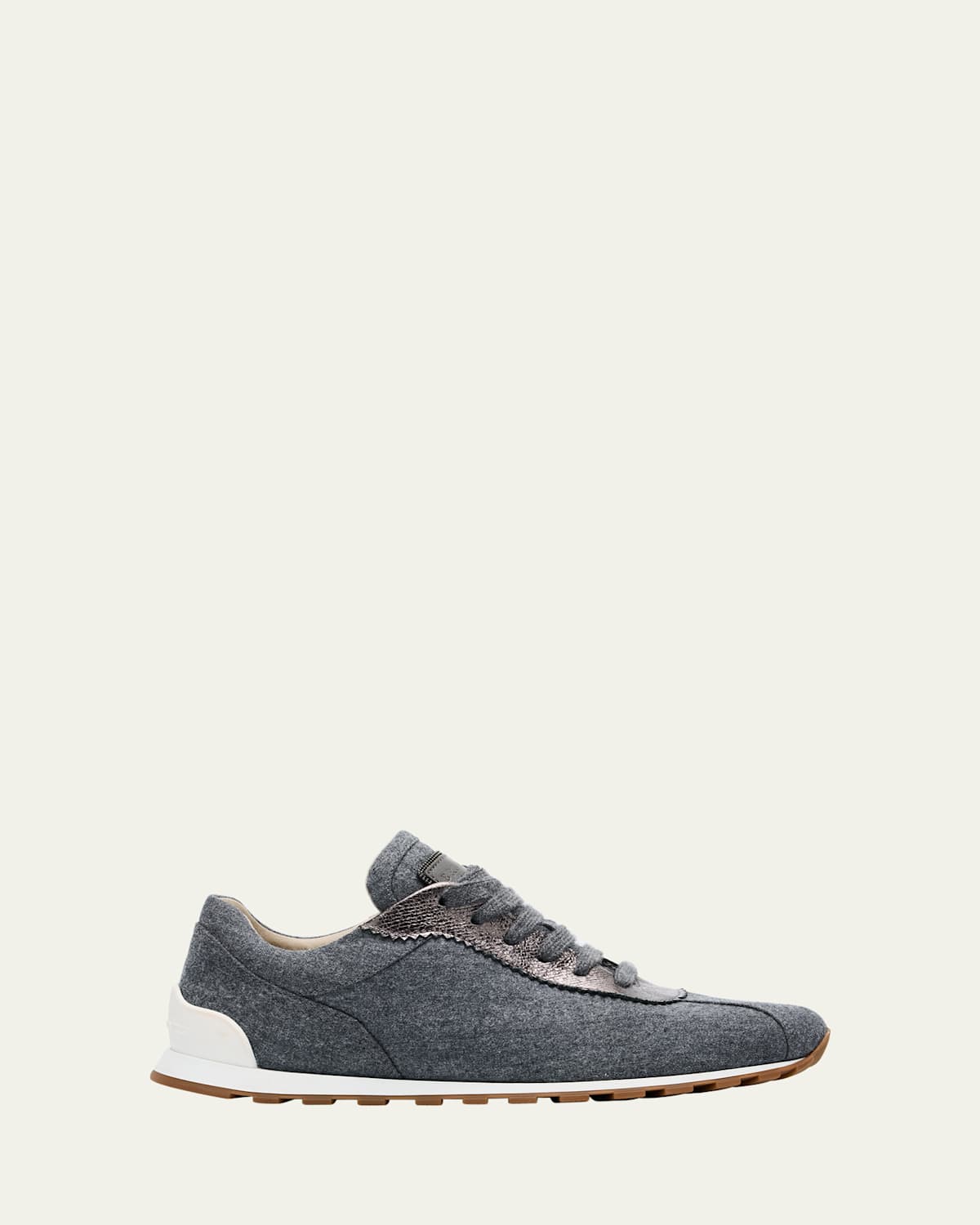 Brunello Cucinelli Suede Knit Slip-on Sneakers