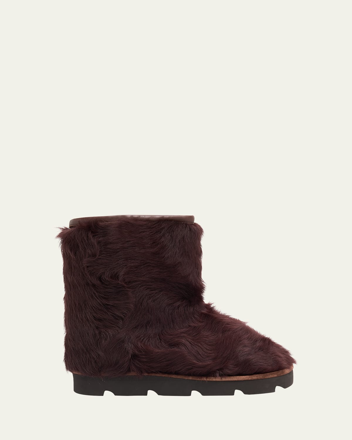 Brunello Cucinelli Capretta Shearling Outdoor Booties In Multi
