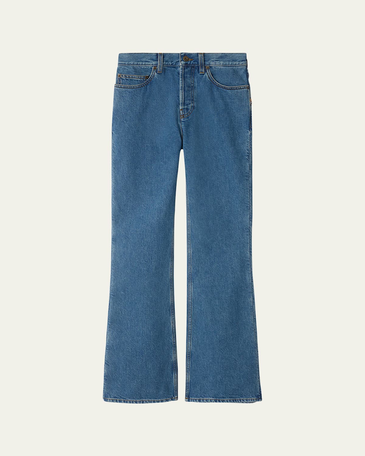 Burberry Mid-rise Bootcut-leg Jeans In Blue