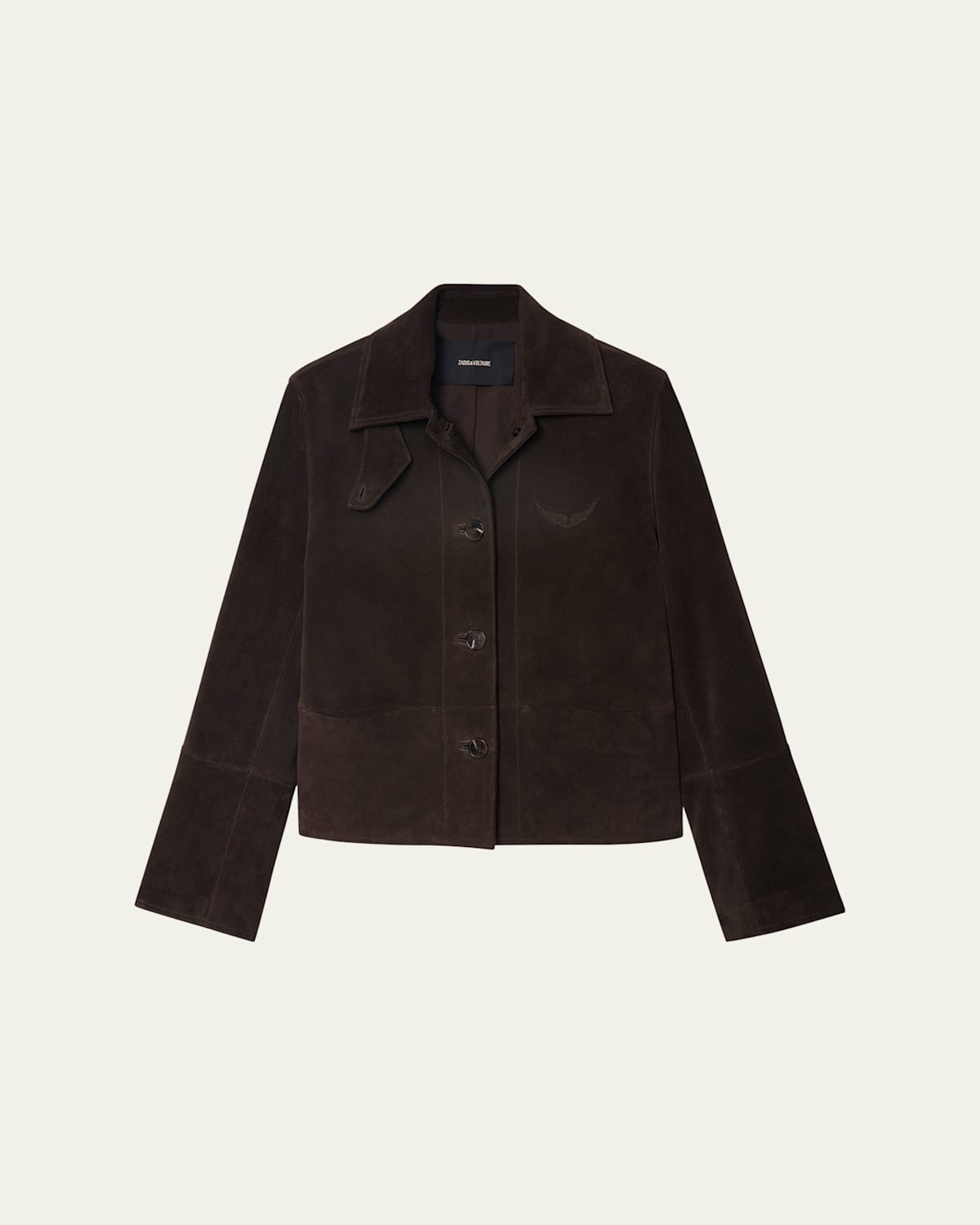 Zadig & Voltaire Lessa Suede Jacket In Brown
