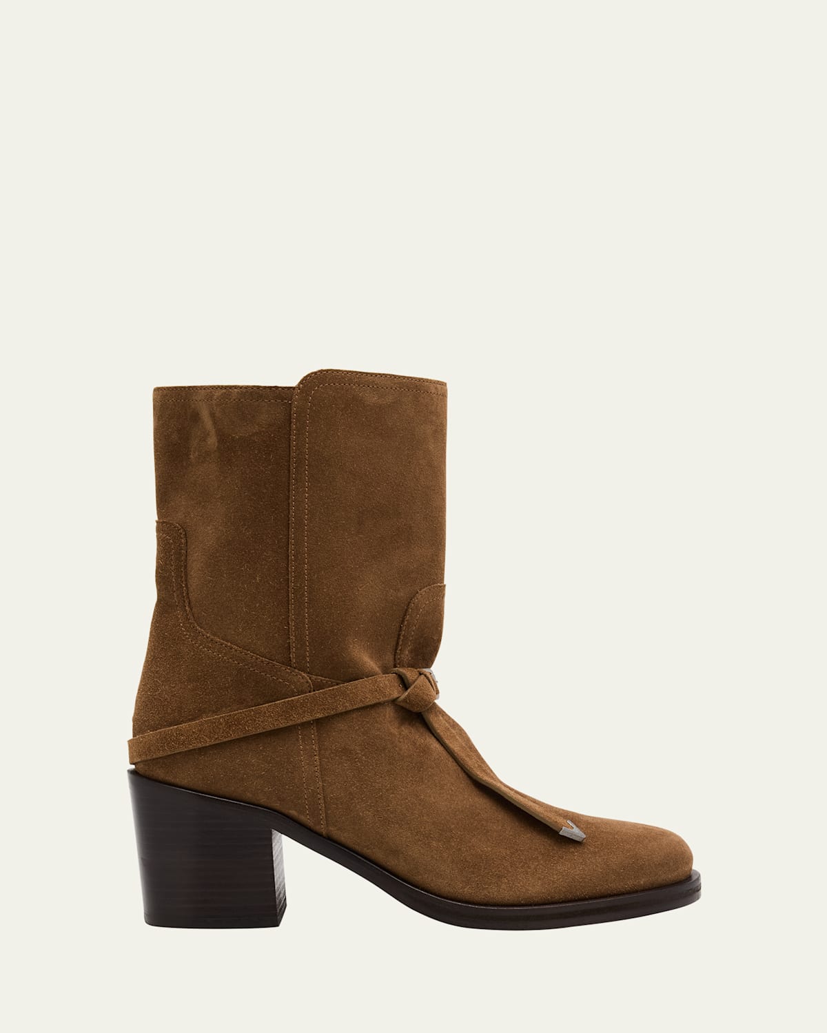 Brunello Cucinelli City Suede Ankle Boots In Brown