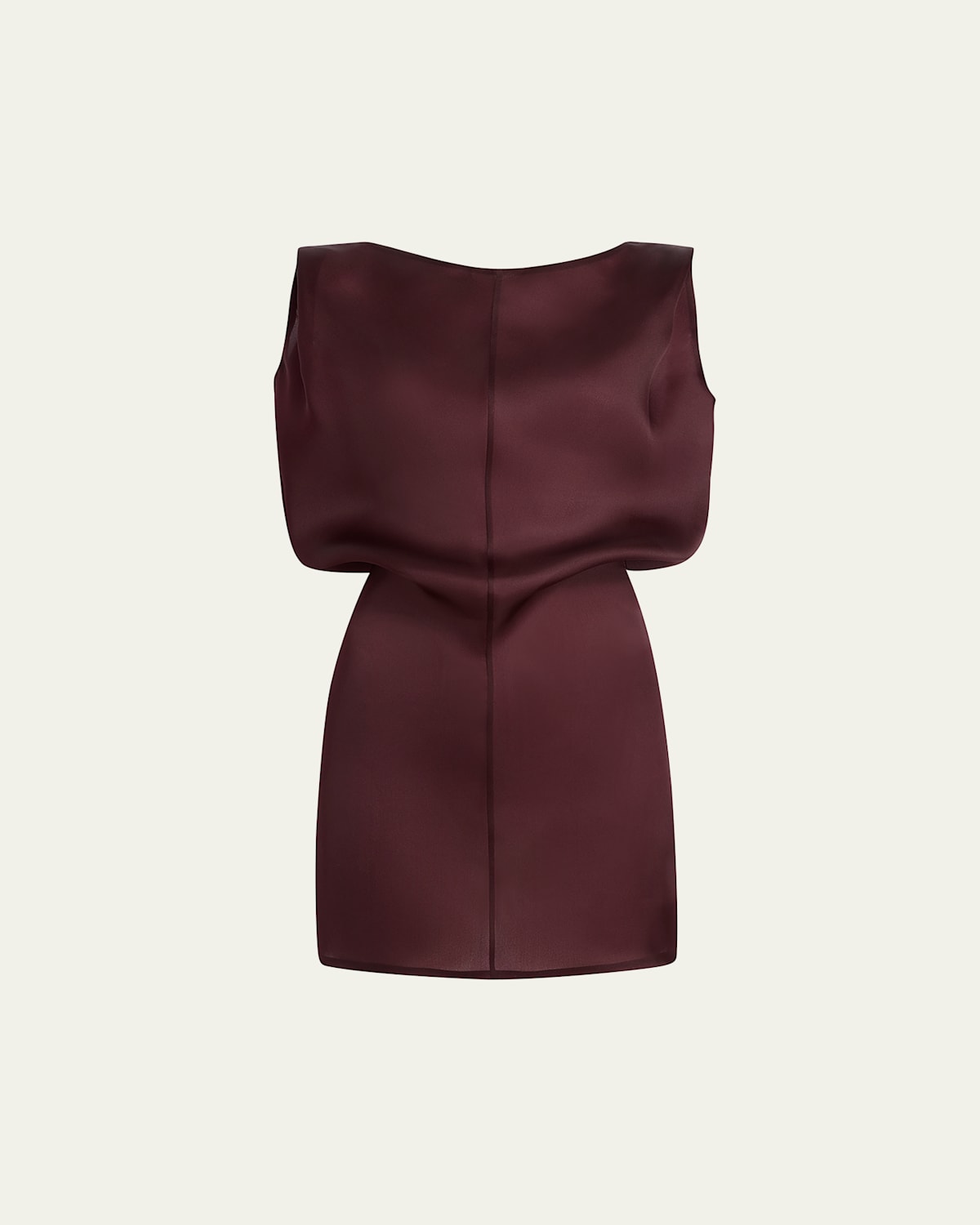 Khaite Toma Sleeveless Silk Mini Dress In Burgundy