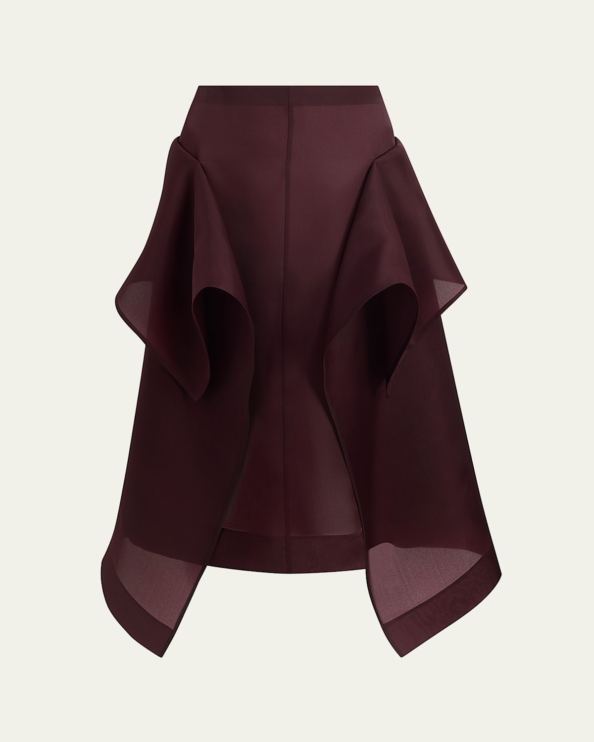 Khaite Nina Draped Silk Skirt