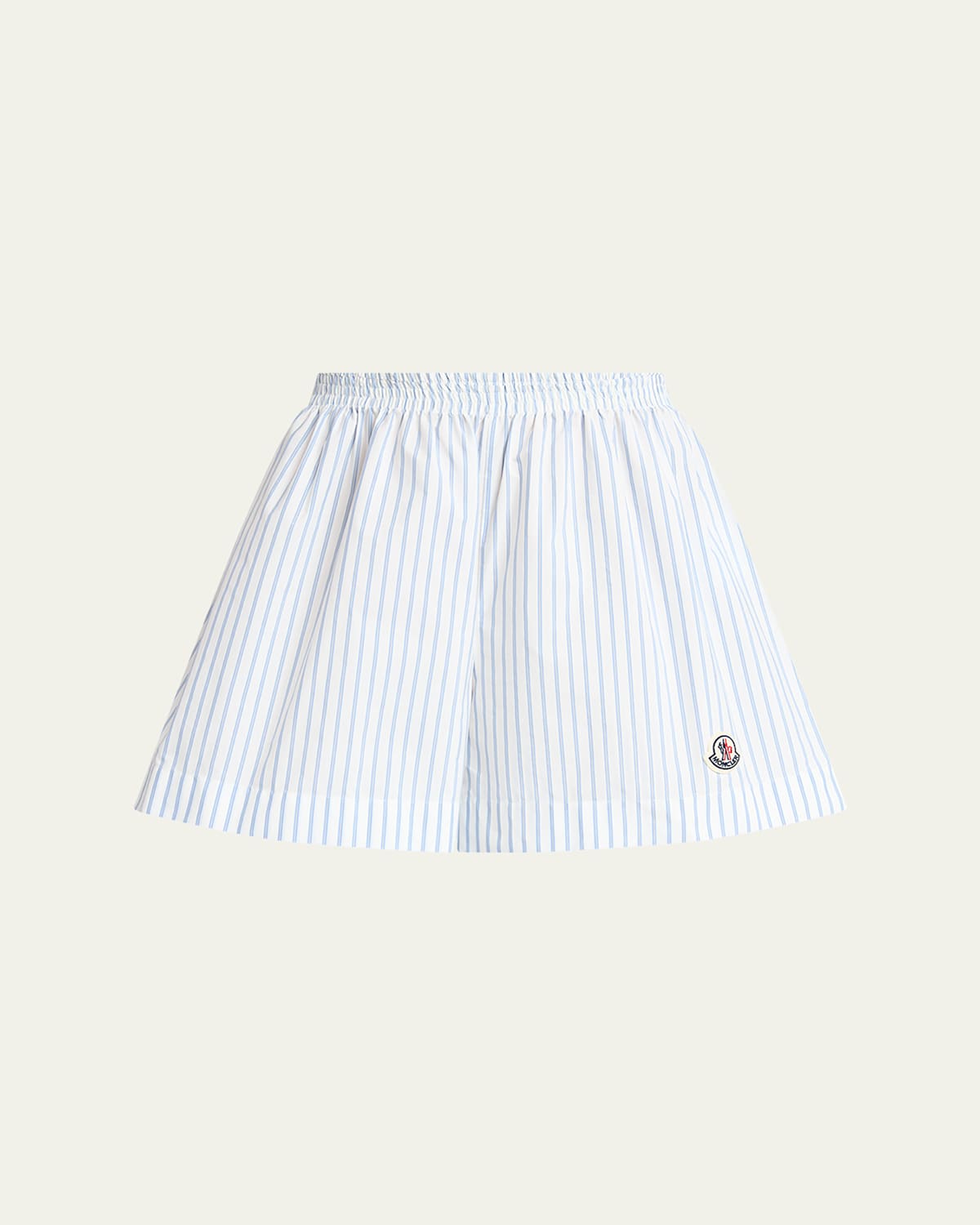 Moncler Stripe Pull-on Boxer Shorts In White