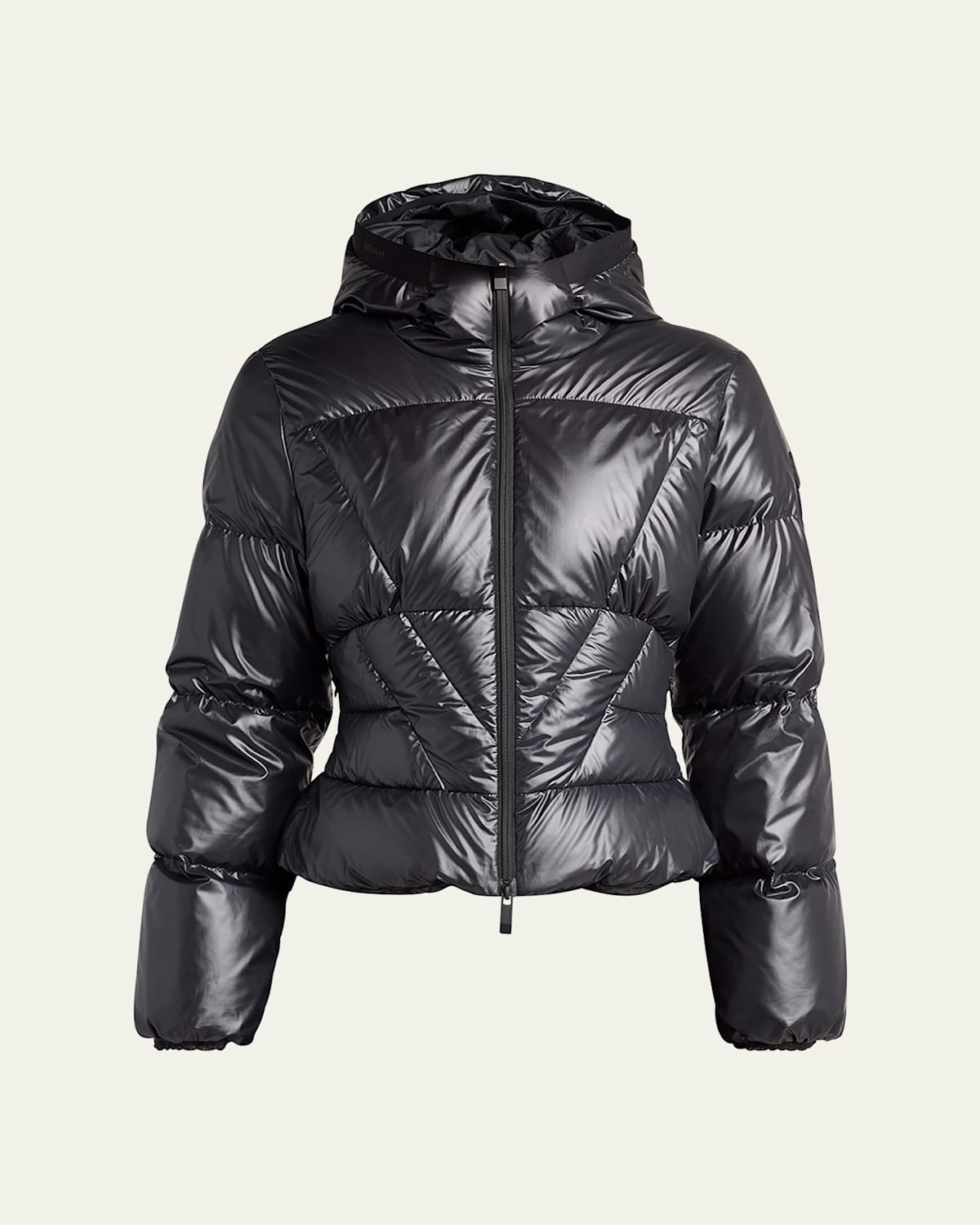 Moncler Wineck Hooded Down Puffer Jacket In Black