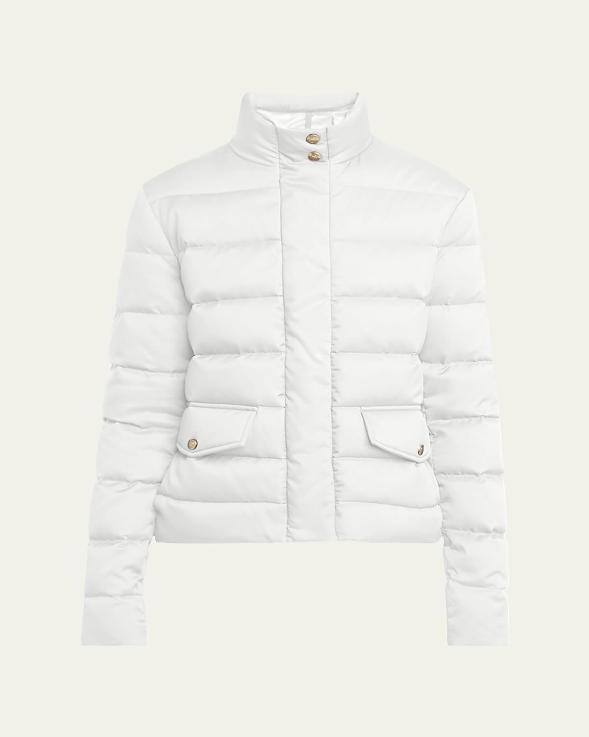 Moncler Bessettes Short Down Puffer Jacket In White