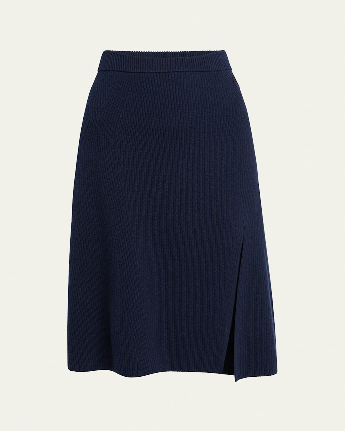 Moncler Wool-cashmere Midi Skirt In Blue
