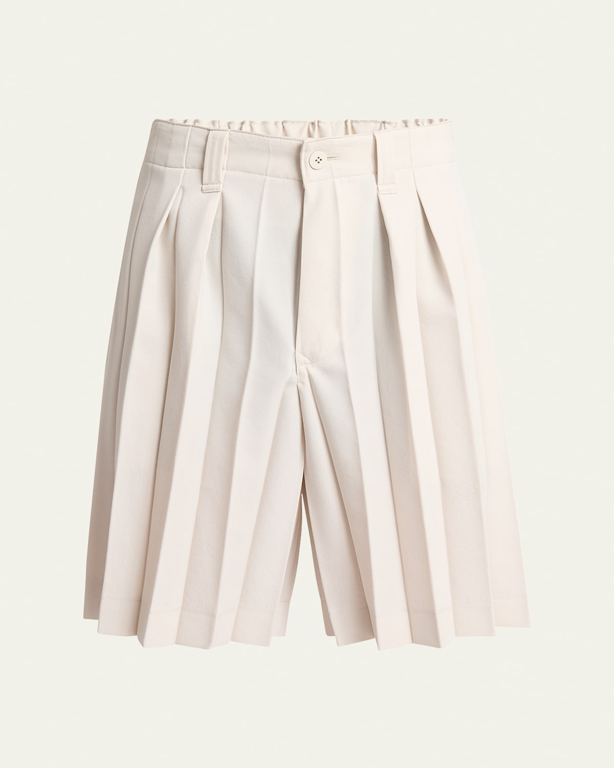 Issey Miyake Pleated Edge Ensemble Shorts In White