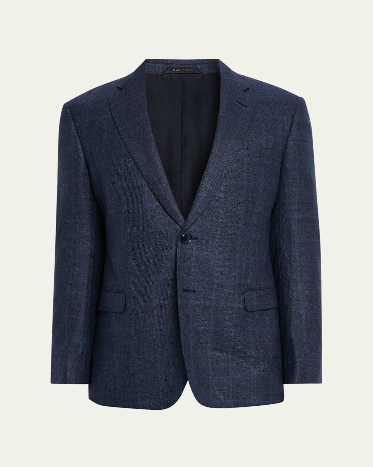 Men's Subtle Grid Wool Blend Sport Coat