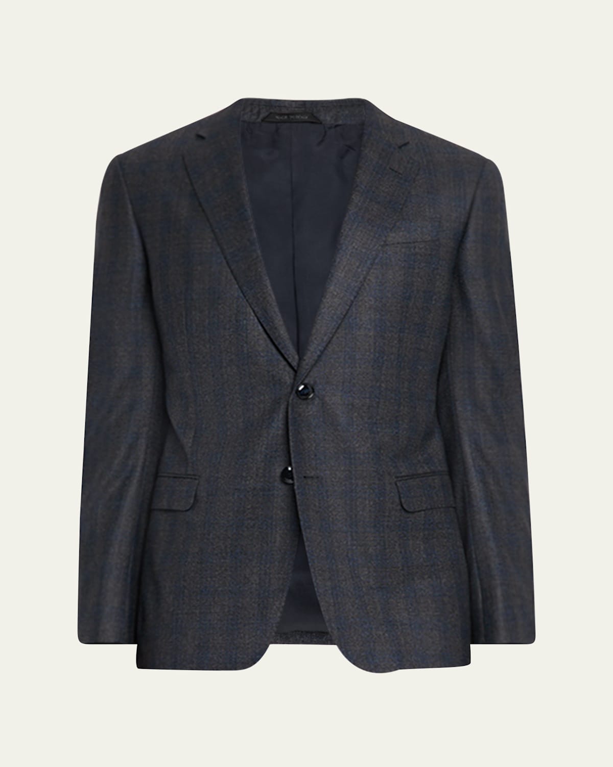 Men's Blurred Plaid G Line Two-Piece Suit