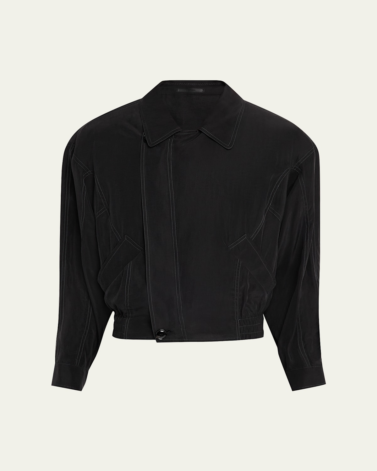 Men's Asymmetrical Lyocell Bomber Jacket