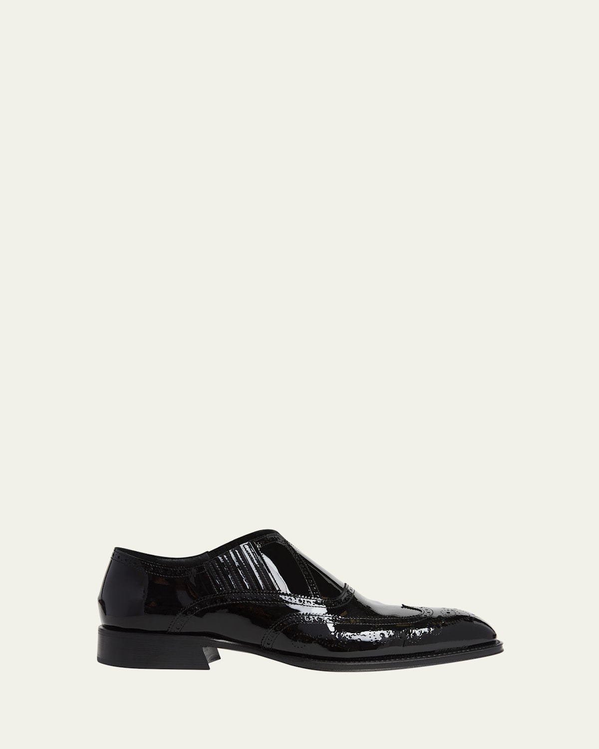 Alexander Mcqueen Men's Jermyn Wingtip Brogue Leather Venetian Loafers