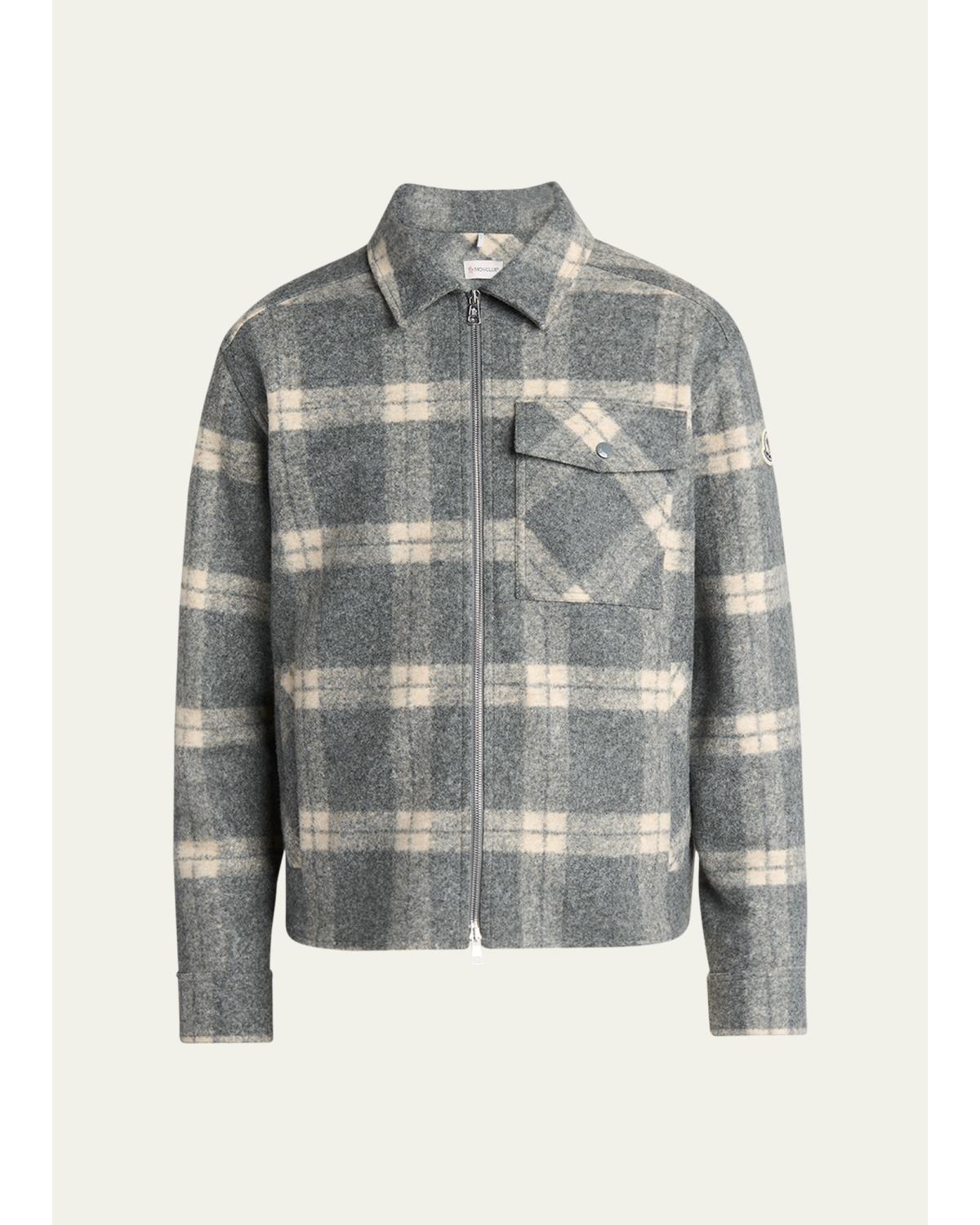 Men'S Tartan Full-Zip Shirt Jacket