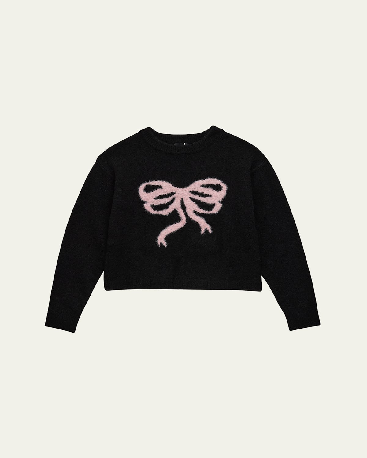 Katiej Nyc Girl's Tween Maggie Intarsia-knit Sweater In Black