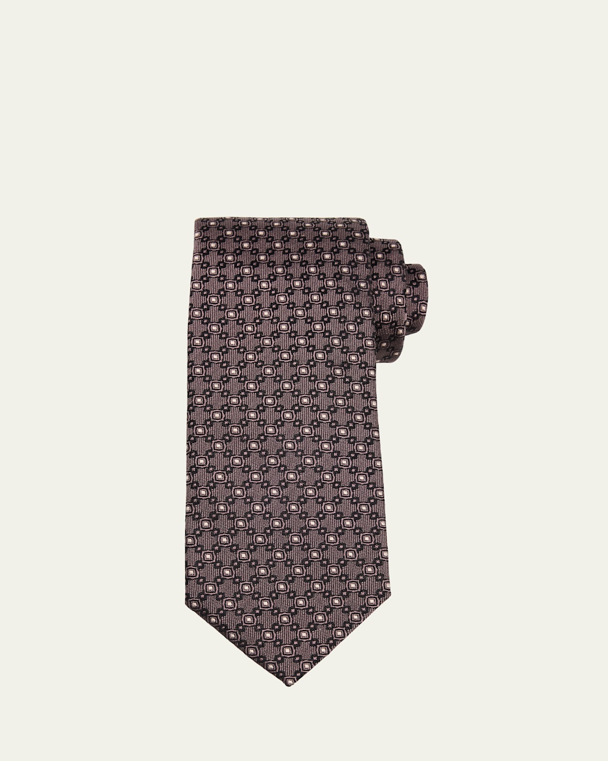 Brunello Cucinelli Men's Silk and Cotton Jacquard Tie | Thumbnail 4 Brunello Cucinelli Men's Silk and Cotton Jacquard Tie | Thumbnail 4