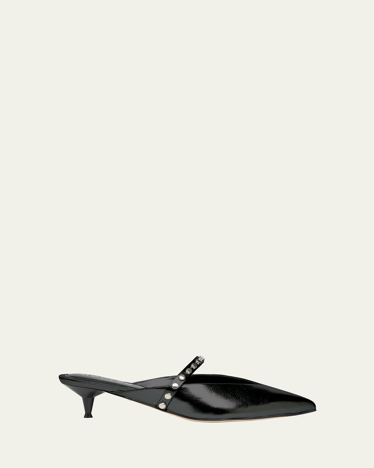 Alexander Mcqueen Studded Strap Mules In Black