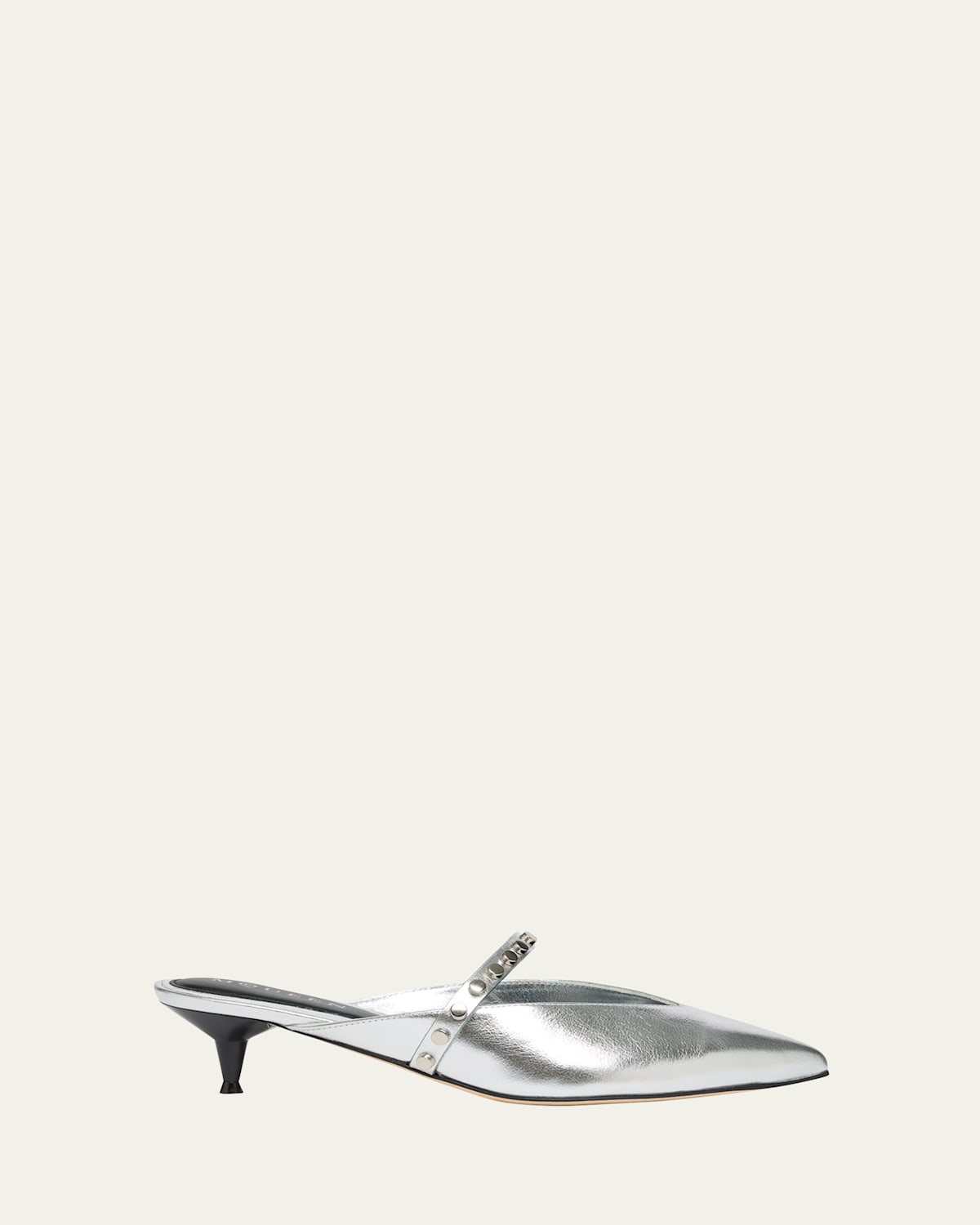Alexander Mcqueen Revel Mule In Silver