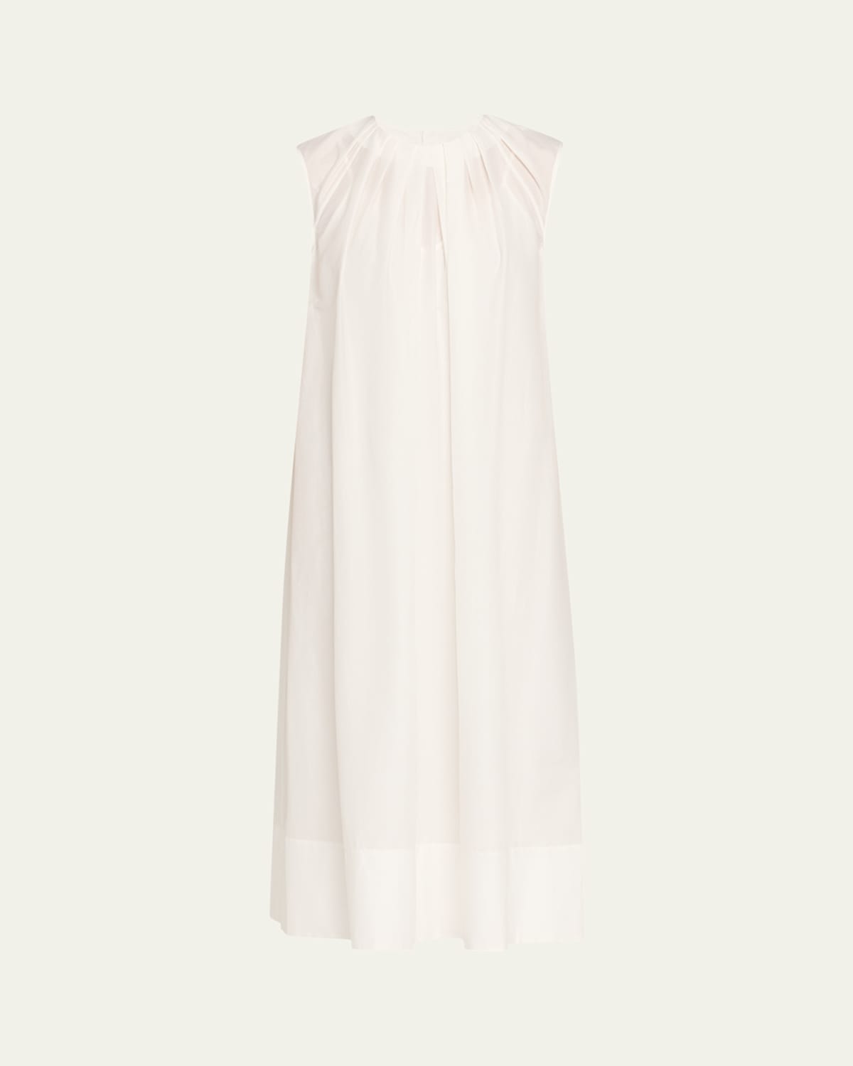 Twp Summer Cotton-silk Gown In White