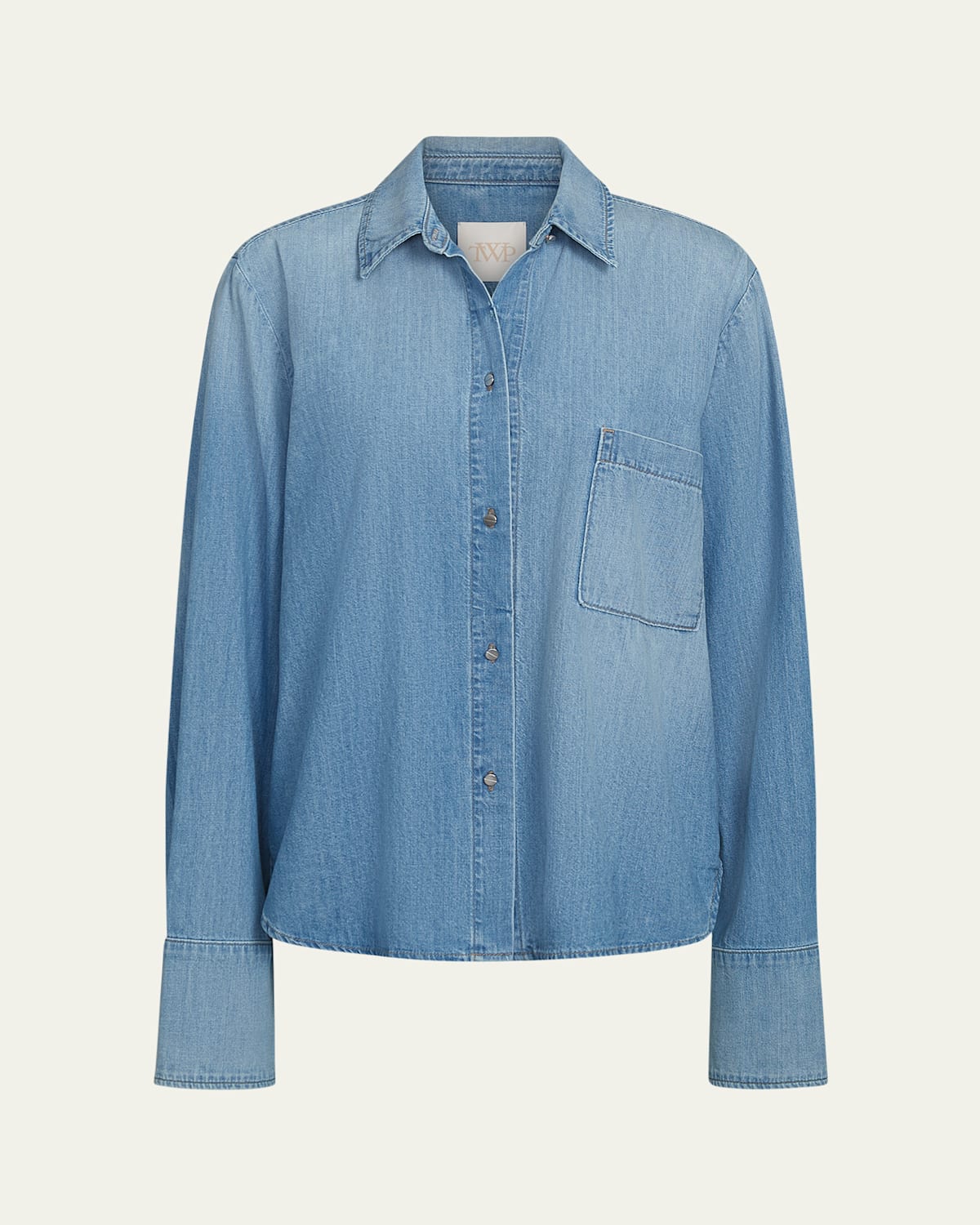 Twp Wilson Denim Button-front Shirt In Blue