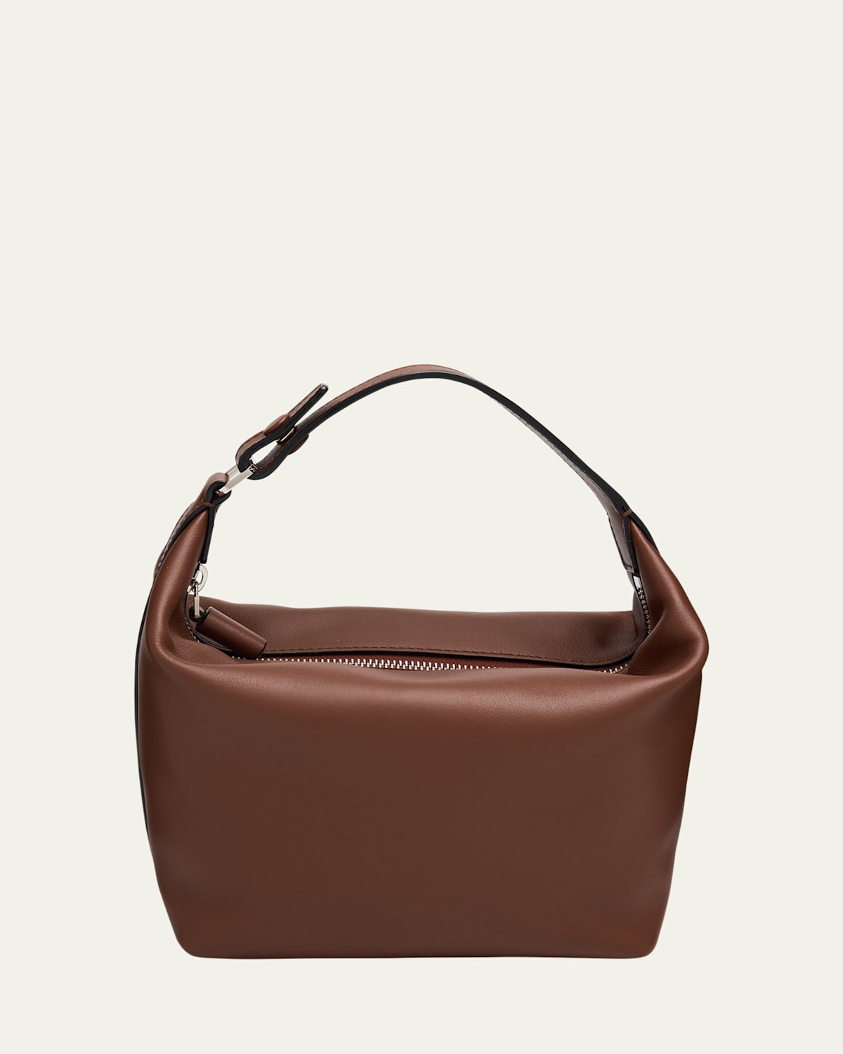 Valextra Mochi Top-handle Sublime Leather Mini Bag In Brown