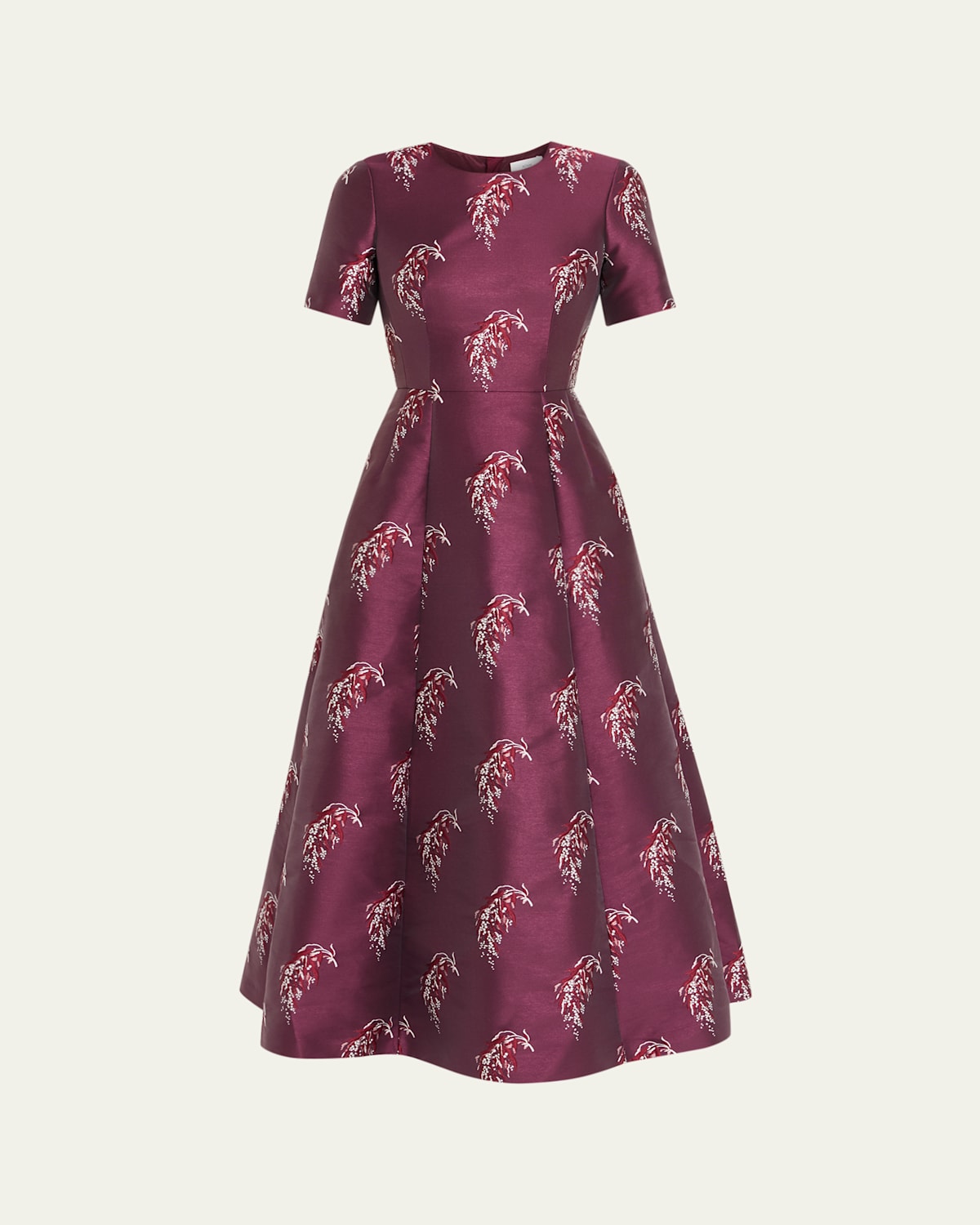 Adam Lippes Evangeline Silk Jacquard Fit-&-flare Midi Dress