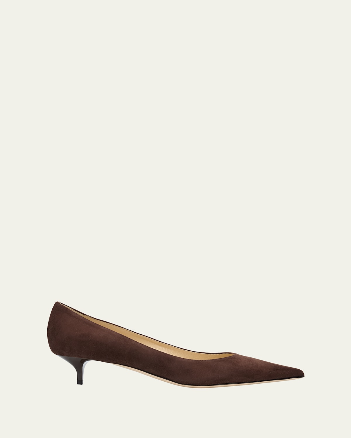 Jimmy Choo 35mm Amelia Suede Pointed-toe Pumps In Brown