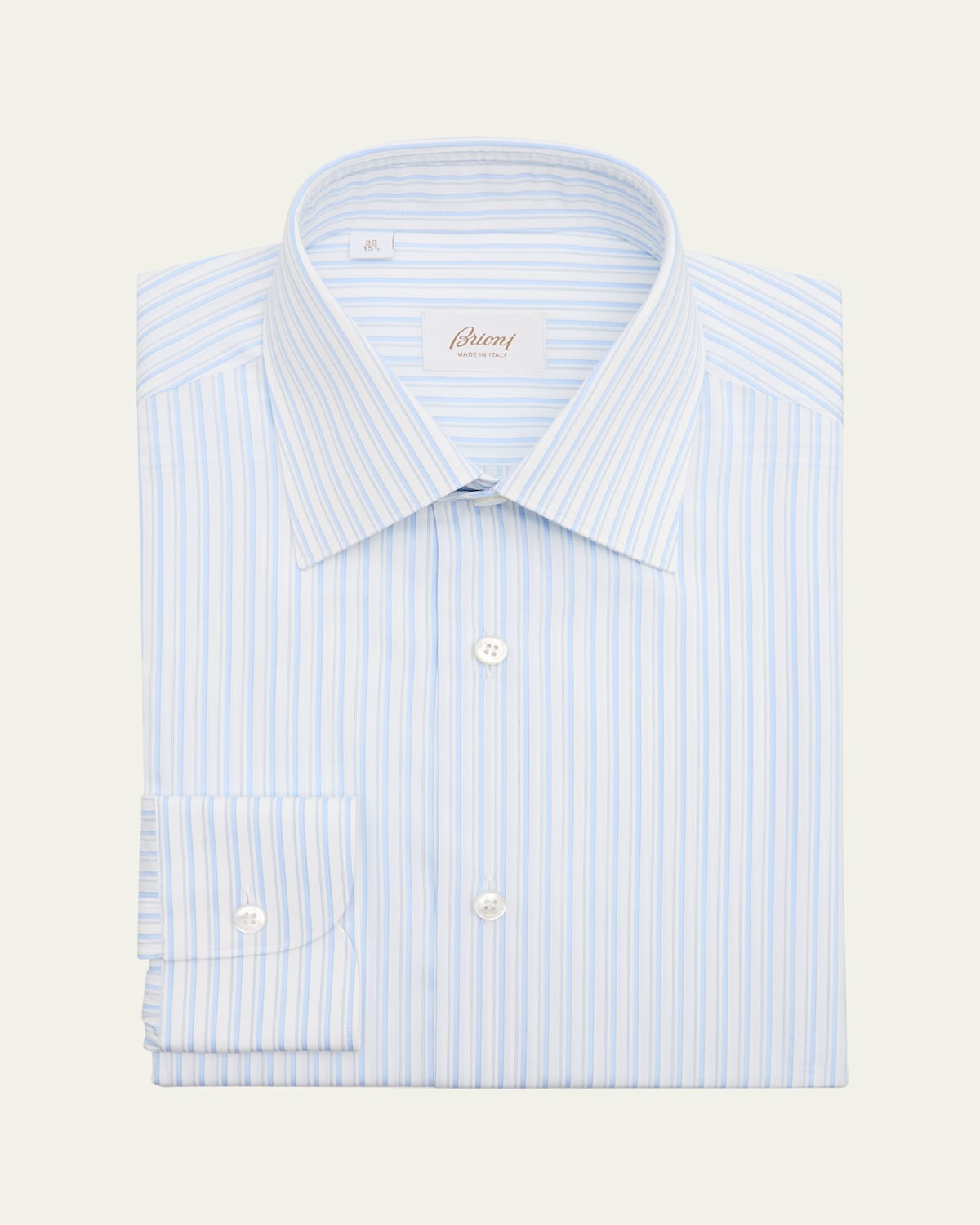 Brioni Men's Cotton Multi-stripe Dress Shirt