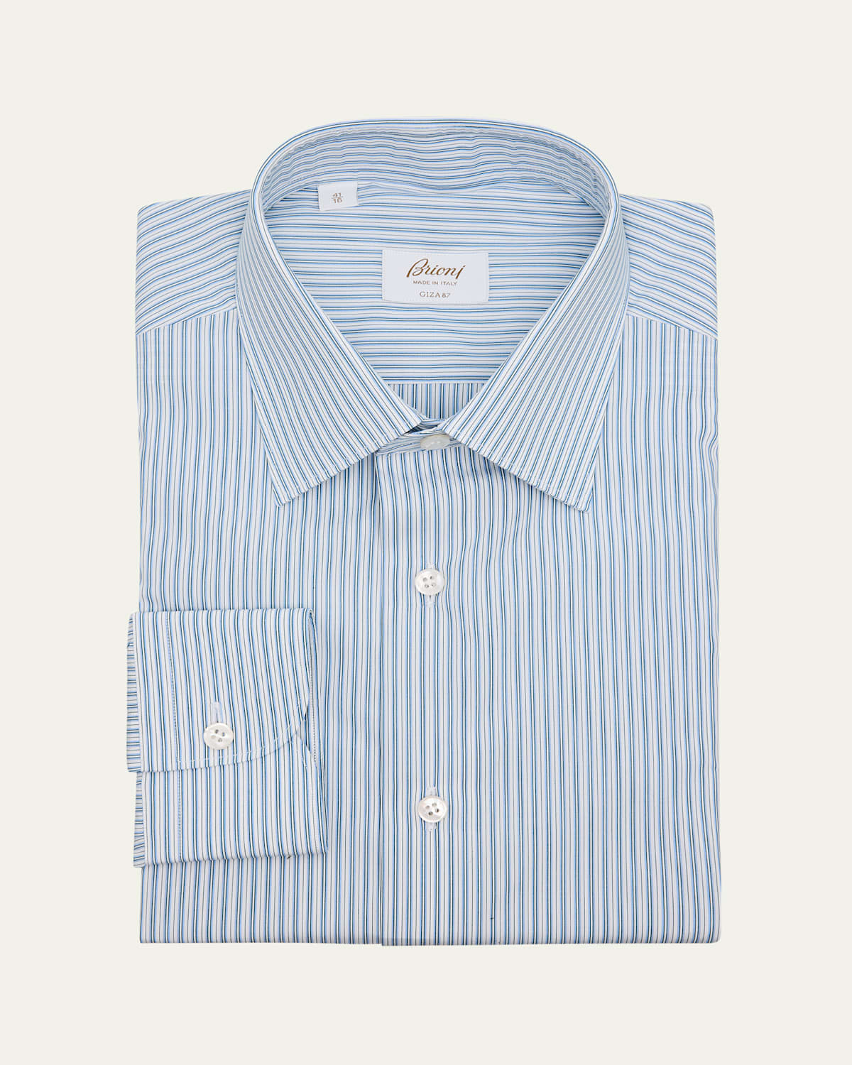 Men’s Giza 87 Cotton Multi-Stripe Dress Shirt